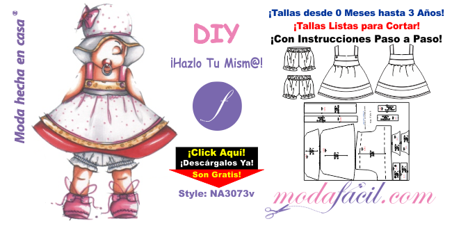 Grafico competencia Alérgico Descarga gratis los patrones del precioso vestido para bebes