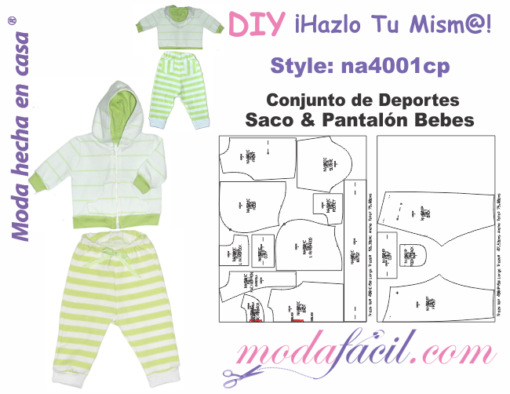 Moldes De Conjunto De Deportes De Saco Y Pantalon Para Bebes