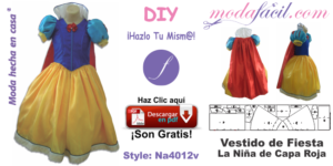 Descarga gratis los Moldes de vestido de fiesta de capa roja