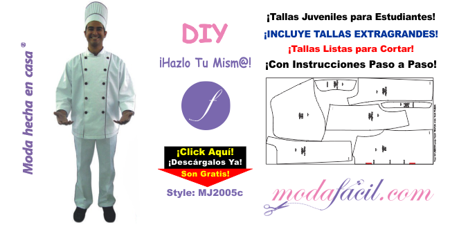 Traje de best sale chef nombre