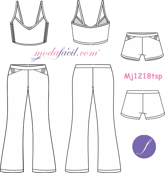 Imagen de Ficha Técnica los moldes de ropa para y fitness modelo mj1218tsp - Modafacil