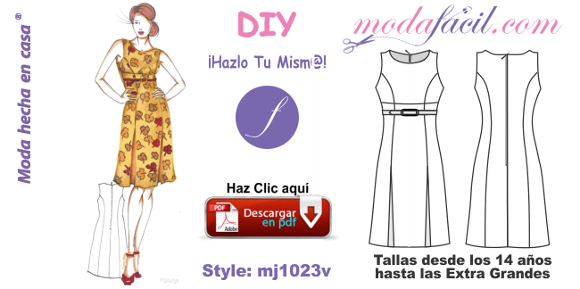 Vestido Corte con Pliegues mj1023v Modafacil DIY