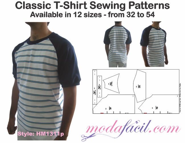 Pack 5 patrones camisetas básicas - Makingpatternsfly